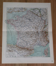 1912 Antique Map Of France / Paris German Lorraine And Alsace - £15.37 GBP