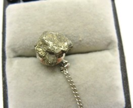 Iron Pyrite Tie Tack Lapel Pin Fools Gold Vintage Accessories - £13.29 GBP