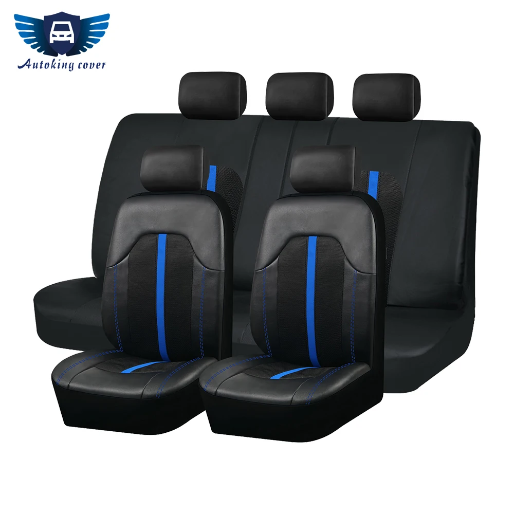Autoking Cover Universal Size Leather And Airmesh Fabric Car Seat Covers Fit For - £34.95 GBP+