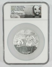 2015 5 Oz. Silver Panda - Fun Show Graded by NGC as PF 70 First Reverse Proof - £693.90 GBP