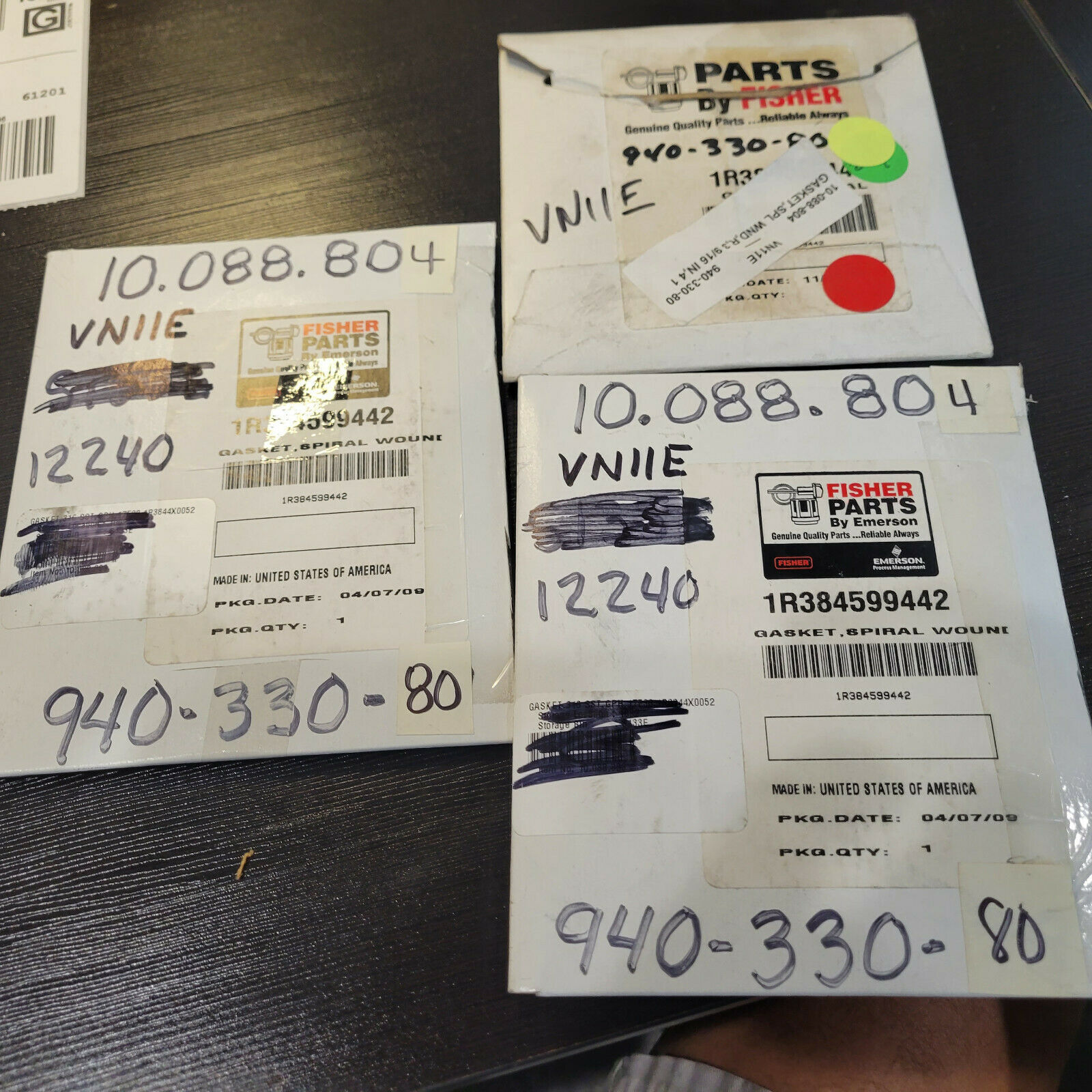 (3 PCS) FISHER 1R384599442 GASKET SPIRAL WOUND NEW NIB SALE $39 - $38.01