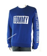 TOMMY HILFIGER DENIM NEW MEN&#39;S PULLOVER SWEATSHIRT LONG SLEEVE ROYAL BLU... - $62.84 CAD