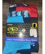 Athletic Works ~ Boys Boxer Briefs 5-Pair Underwear Polyester Blend (B) ... - $20.29 CAD