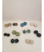 10 Pairs of Vintage Clip-on Earrings Bag #7 ^ - $109.76 CAD