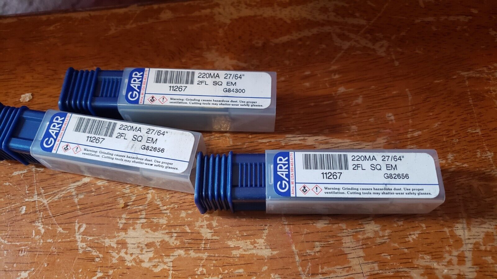 NEW Garr square cut carbide 2-flute End Mill 2-3/4&quot; x 27/64&quot; x 7/16&quot; 220... - $37.99
