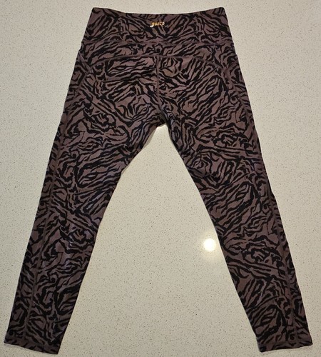 Juicy Couture Legging Womens XL Ankle Crop Tiger Stripe Athletic Pants Pockets Item image 5