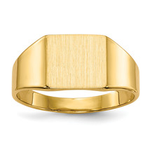 14k 8.5x7.0mm Closed Back Signet Ring RS357 - $472.21