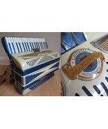 Italian accordion CARELLI CASTELFIDARDO &quot;Cathedral&quot; Italy PEARL &amp; BLUE S... - $749.99
