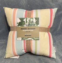 NEW TOMMY BAHAMA 2 Striped Indoor/Outdoor Pillows Mildew Fade Water Resistant - £62.21 GBP