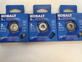 9-KOBALT 3&quot; METAL CUT-OFF WHEELS BRAND NEW 5662297 - €17,48 EUR