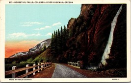 Horsetail Falls Columbia River High Oregon Postcard Unposted - £7.85 GBP