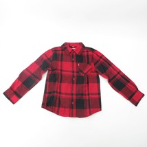 Levi&#39;s Boys Button Up Red Flannel Shirt Large 10/12 NWT $40 - $14.85