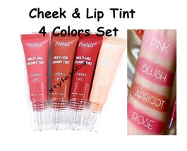 Prolux Cheek &amp; Lip Tint Lip Stain Gloss 4 Color Set - $10.64