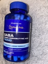 NEW Puritans Pride GABA - Gamma Aminobutyric Acid 750 MG- 90 Capsules 04/2026 - £15.92 GBP