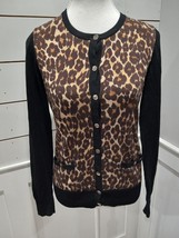 Ann Taylor Women Animal Leopard Print Light Weight Cardigan Sweater Size... - £9.57 GBP