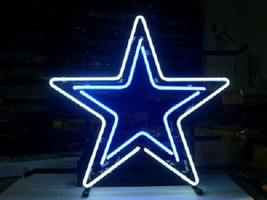 NFL Dallas Cowboys Logo Football Beer Bar Neon Light Sign 16&quot;x 16&quot; High Quality - £111.08 GBP