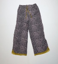 Victorias Secret Womens M Faded Leopard Print Lace Trim Wide Leg Pajama ... - $733.29 MXN