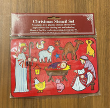 Christmas Stencil Set of 2 Plastic Stencil Sheets By Shackman - £7.81 GBP