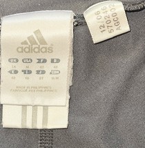 Adidas Womens Athletic Shorts Gray Blue Foldover Waist Medium Running Gym image 3