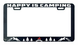 Happiness is camping Adventure Awaits license plate frame holder tag - £4.69 GBP