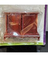 Dollhouse Armoire Wardrobe Closet Wooden Furniture Vintage Regency Rosewood - $18.24