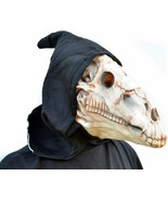 Scary Halloween Bull Animal Horse Skull Mask Creature Hooded Ritual Cost... - $27.42 CAD