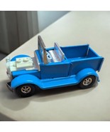 1979 Era Topper Blue Jeep Pickup Truck Metal Car - Japan 5&quot; Good Year BU... - $7.87