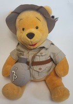 HUGE 22&quot; Winnie The Pooh Safari Bear Park Exclusive Disney World Plush VTG w Tag - £33.27 GBP