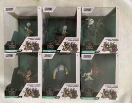 Rare Zoteki NIGHTMARE BEFORE CHRISTMAS Figures SET Of 6 Mint Connect The... - £113.75 GBP