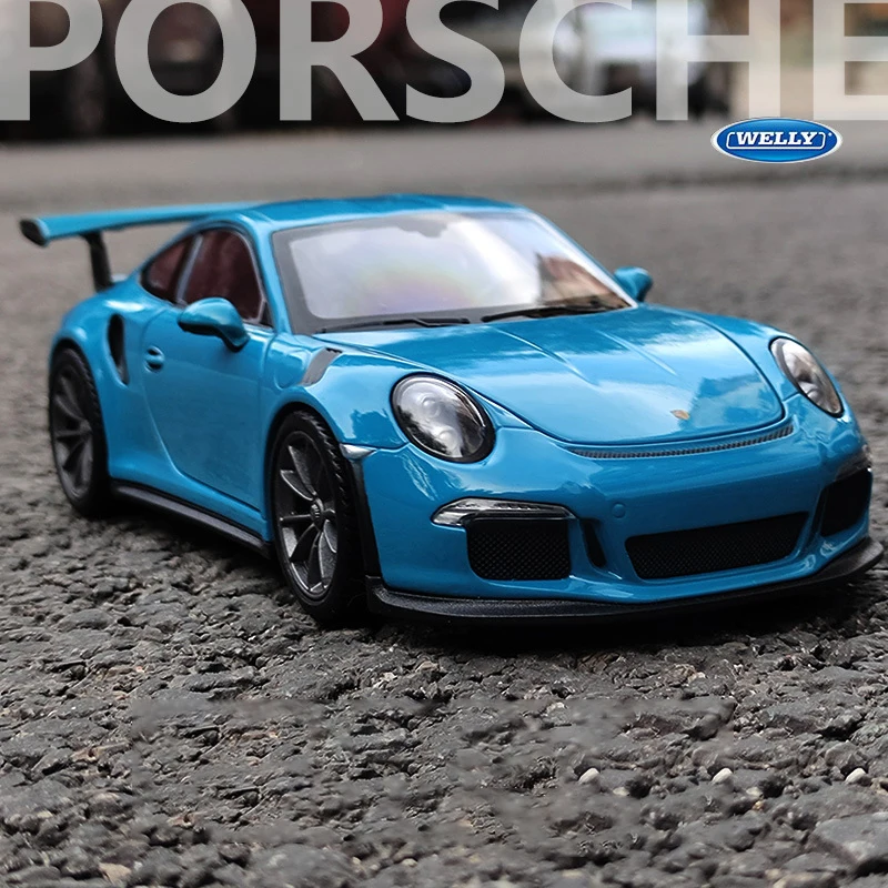 WELLY 1:24 Porsche 911 GT3 RS Supercar Alloy Car Diecasts &amp; s Model Mini... - £26.08 GBP
