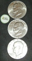 Eisenhower Dollars Variety 1 – 1971 D, 1972 D, and 1974 D (Three) AA20-7455 - £47.41 GBP