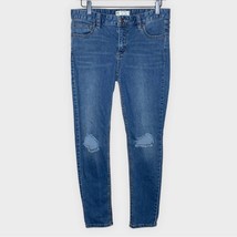 FREE PEOPLE busted knee stretch skinny jeans size 28 - £30.00 GBP