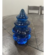 Blenko Cobalt Christmas Tree Paper Weight 2021 - $39.59