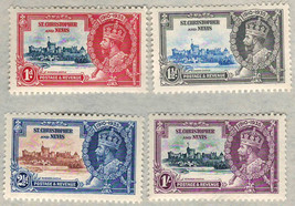 Gb St.Christopher &amp; Nevis 1935 Vf Mlh On List Stamps Scott# 72-75 Silver Jubilee - £5.80 GBP