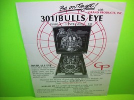 Grand Products 301/BULLSEYE Original 1984 Flipper Game Pinball Machine F... - $21.85