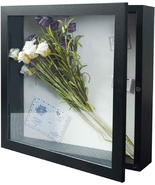 11X11 Shadow Box Picture Frame - 2.16&quot; Interior Deep Wood &amp; Glass Displa... - $33.19