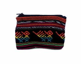 Mini Multicolored Tribal Pattern Woven Lightweight Coin Purse Zipper Pouch - Wom - $14.84