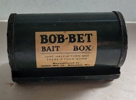 Vtg Metal Bob-Bet Bait Box Frabill Mfg Co Milwaukee WI USA Fishing Great... - $18.81