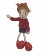 Dan Dee Collector’s Girl 18” Plush Doll Yarn Hair Red Sweater &amp; Boots Rare - £8.01 GBP