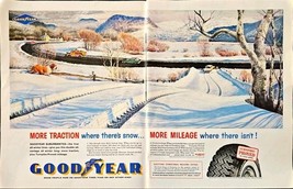 GOOD YEAR TIRES - Dual Ad - More Traction -More Milage Winter Snow-1961 ... - $23.12 CAD