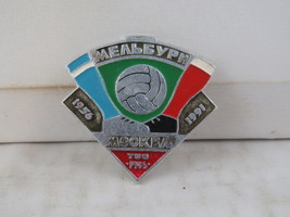 Vintage Soccer Pin - Melbourne vs Moscow 35th Anniversary - Stamped pin - $19.00