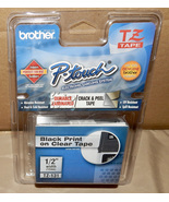 Brother P-Touch TZ-131 Durable Laminated 1/2&quot; Black Print On Clear Tape ... - £5.88 GBP