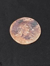 Old 1800s ? Copper Business Token, WHIRLING LOGS SYMBOL Indian NATIVE AM... - $18.55