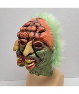 Vintage Two Faced Green Monster Scary Witch Rubber Mask Halloween Costume - $74.54 CAD