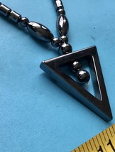 1 pendant Hematite Philippine necklace triangle  - $9.50