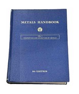 ASM Metals Handbook Volume 1 Properties Selection 8th Edition 1969 Vintage - $67.32