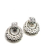 John Hardy Estate Filagree Door Knocker Clip Earrings 1.5&quot; Silver JH81 - €245,78 EUR