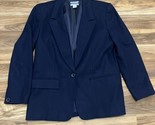 Vtg Pendleton Classic 100% Pure Virgin Wool Women’s Navy Blazer Blue Siz... - $21.84