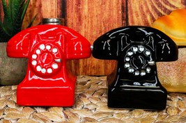 Retro Vintage Rotary Telephones Magnetic Ceramic Salt And Pepper Shakers... - $16.99