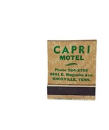 Vintage Matchbook Capri Motel Knoxville Tennessee Full Unstruck Advertising - $13.86